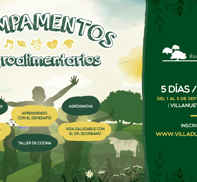 La Fundación Ricardo Delgado Vizcaíno lanza la tercera edición de sus campamentos agroalimentarios, dirigidos a niños y niñas de 9 a 15 años, del 1 al 5 de septiembre en Villaduke (Villanueva del Duque), con 100 plazas disponibles. El programa combina aprendizaje sobre producción alimentaria sostenible con deporte, naturaleza y talleres como “Agroinnova” y “El Dehesafío”, e incluye actividades con expertos como el doctor Antonio Escribano. Con un precio de 140 euros, las inscripciones se abrirán el 8 de julio a las 9:00 h en [https://villadukeesaventura.es](https://villadukeesaventura.es), reafirmando el compromiso de la Fundación con la formación, sostenibilidad y desarrollo rural.