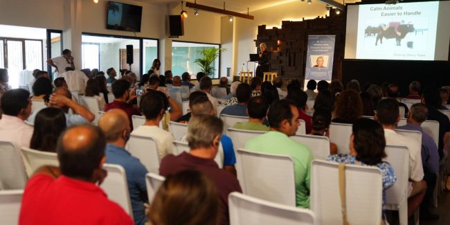 Casi 200 personas se reunieron en Añora para asistir a la visita de Temple Grandin, experta mundial en bienestar animal y autismo, organizada por diversas entidades locales. Durante la jornada, Grandin visitó los centros de manejo animal de COVAP y ofreció una conferencia sobre conducta animal y autismo, seguida de un animado coloquio. El día concluyó con la proyección de un documental sobre su vida en Córdoba y un encuentro con el público.