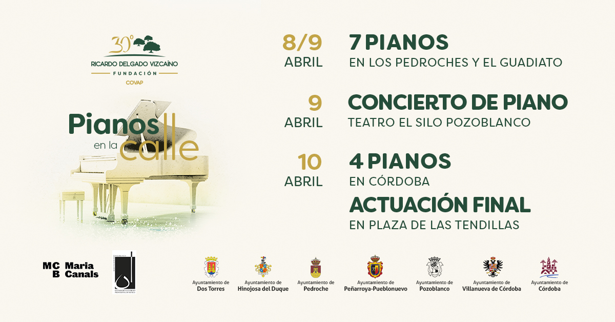‘Pianos en la calle’, organizado por la Fundación Ricardo Delgado Vizcaíno,